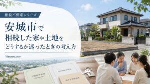 愛知県安城市で相続した家や土地をどうするか迷ったときの考え方