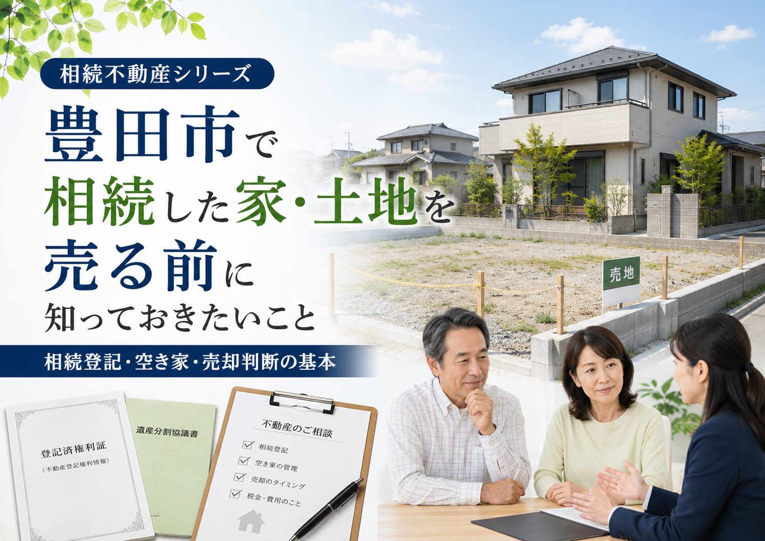 愛知県豊田市で相続した家・土地を売る前に知っておきたいこと　相続登記・空き家・売却の基本