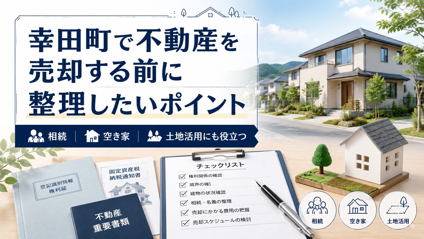 愛知県幸田町で不動産を売却する前に整理したいポイント 相続・空き家・土地活用にも役立つ
