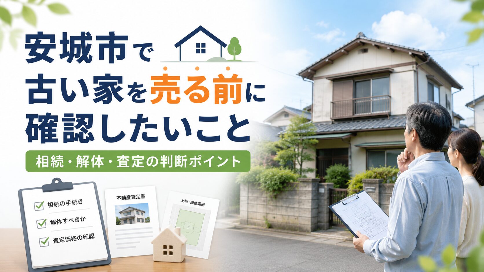 安城市で古い家を売る前に確認したいこと｜解体・相続・査定の判断ポイント