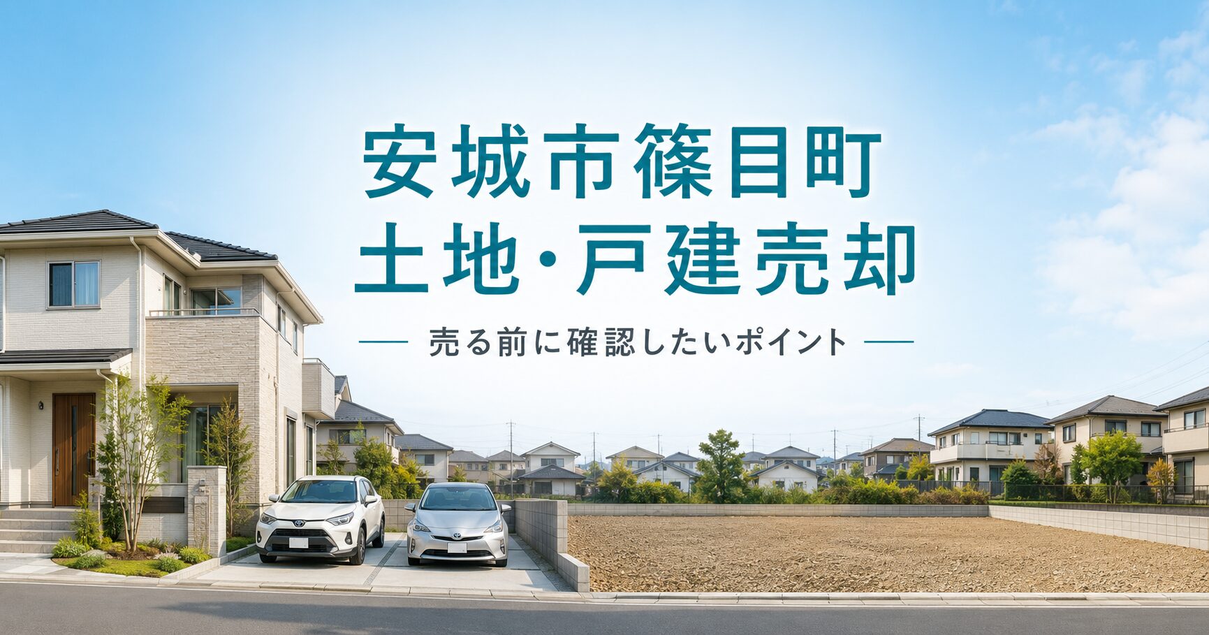 安城市篠目町で土地・戸建を売却する前に確認したいポイント