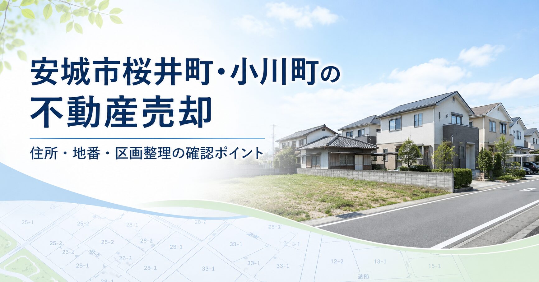 安城市桜井町・小川町の不動産売却｜住所・地番変更で確認したいこと