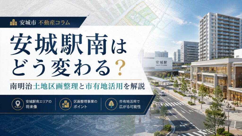 安城駅南はどう変わっていくのか。南明治土地区画整理と私有地活用