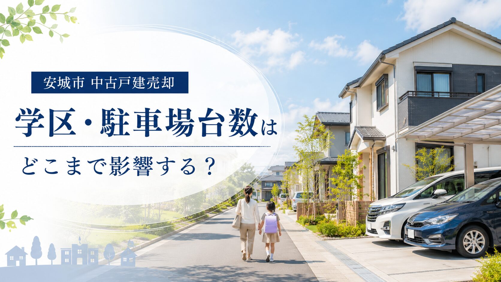 安城市で中古戸建を売るとき学区と駐車場台数はどこまで影響する？