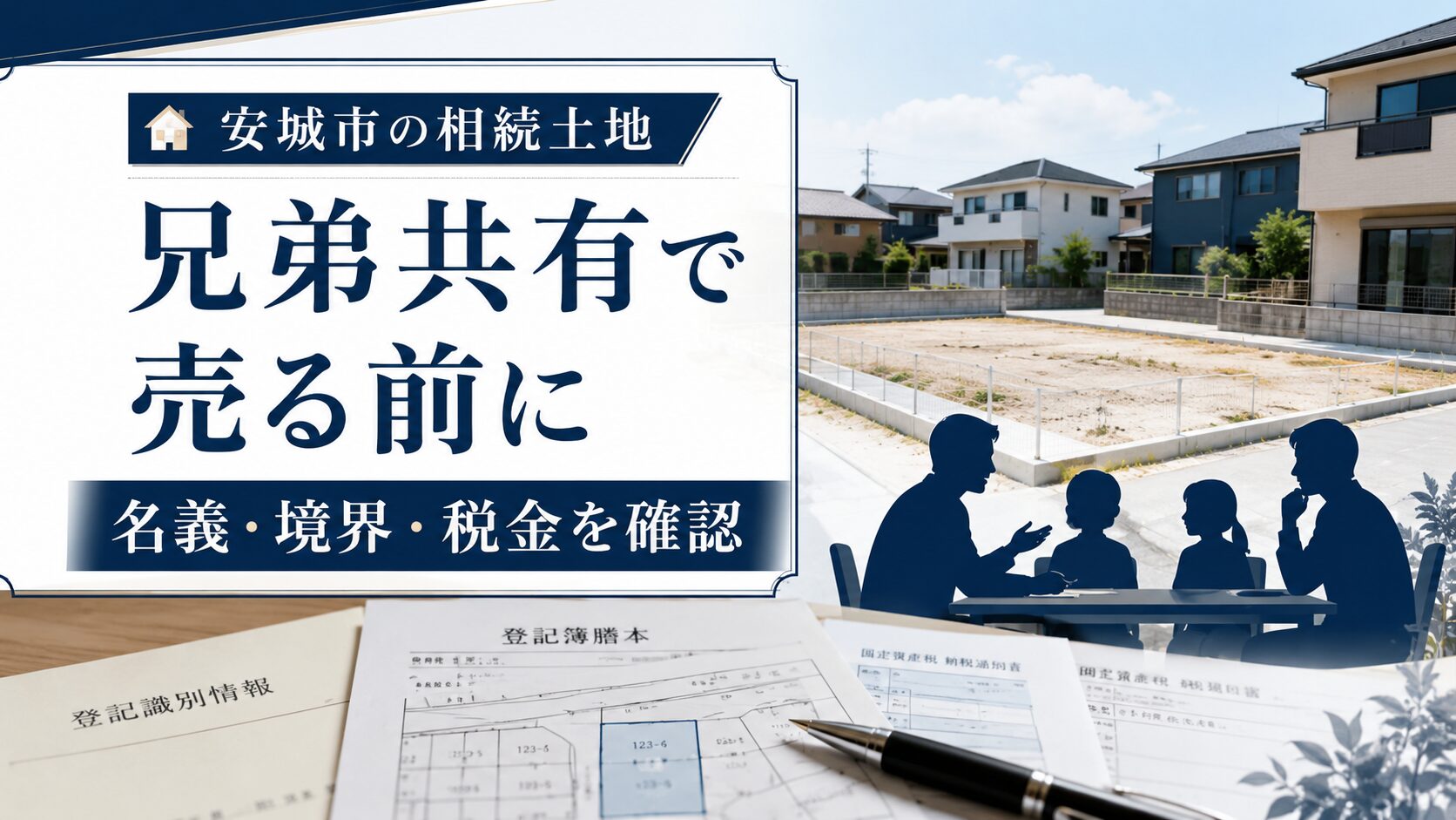 安城市の相続不動産で兄弟共有の土地を売る前に確認したいこと