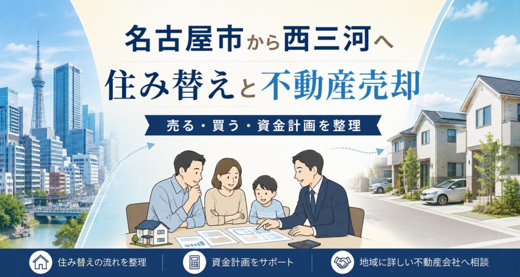 名古屋市から西三河へ住み替えと不動産売却