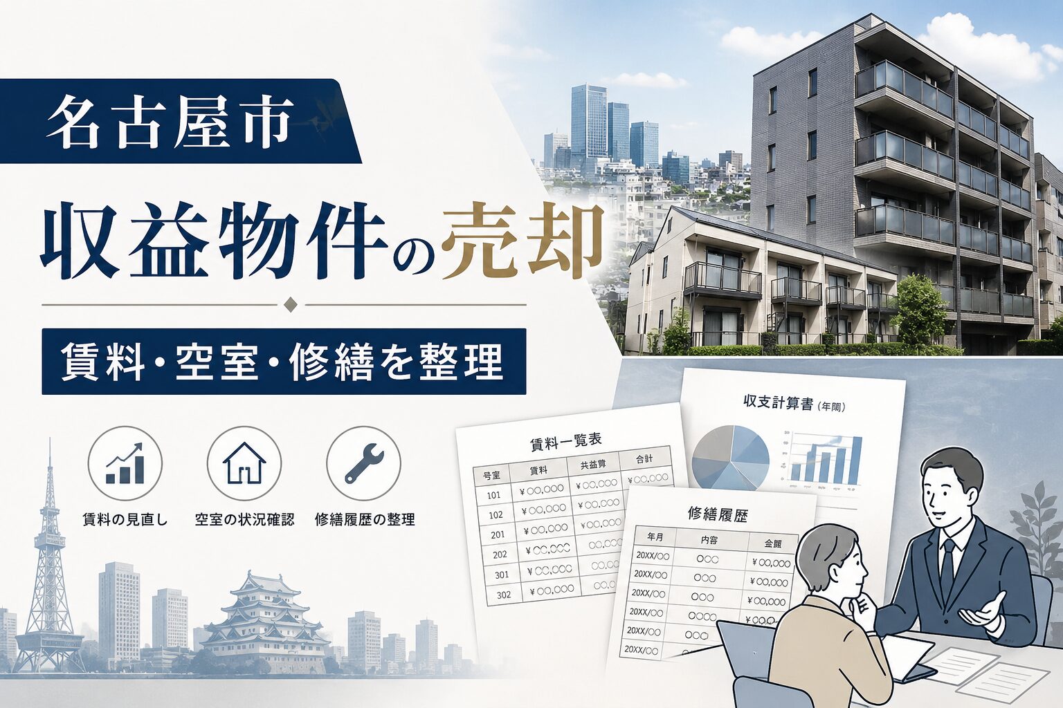 名古屋市で収益物件を売却する前に整理したいこと｜査定前に確認したいポイント