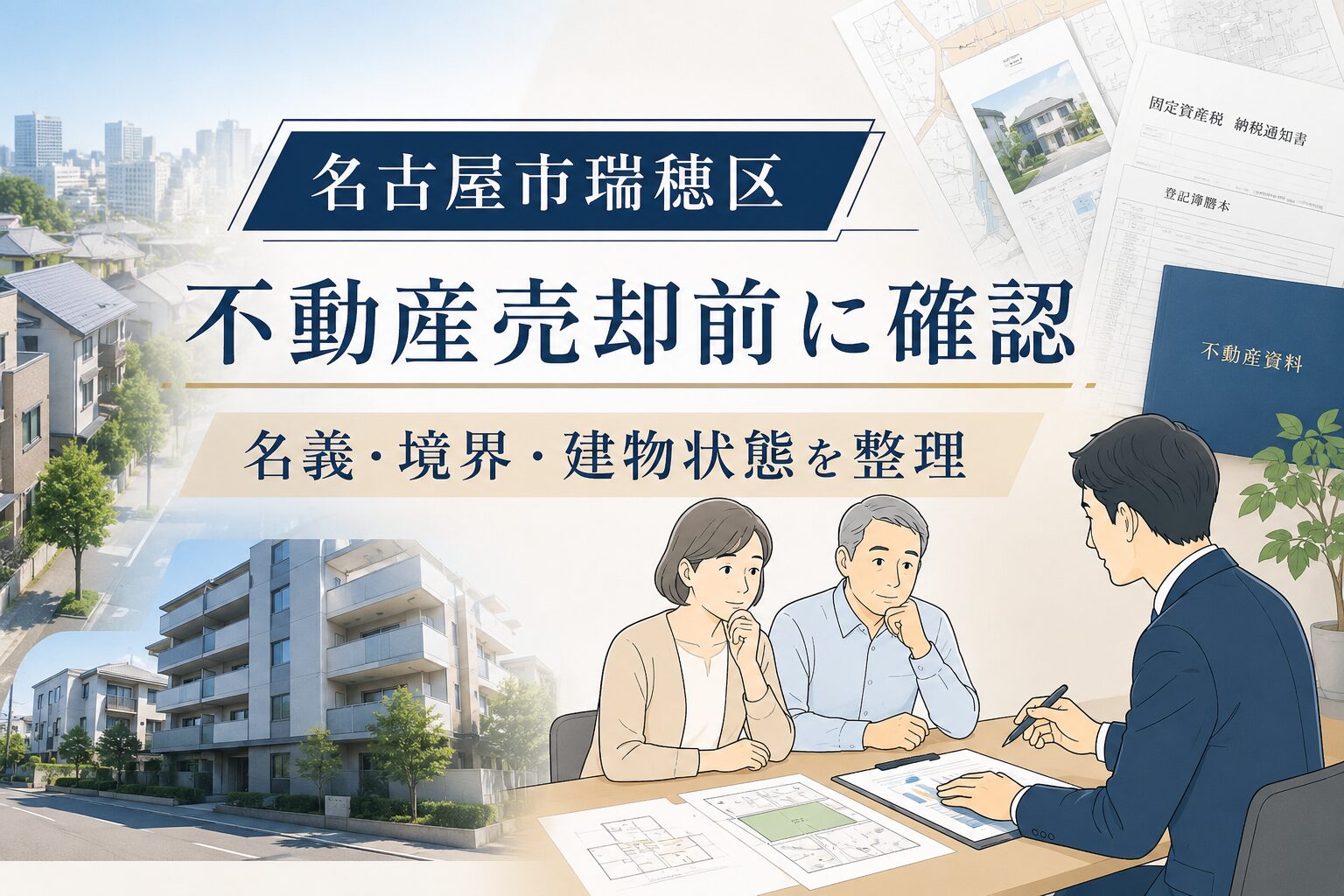 名古屋市瑞穂区で不動産売却前に確認したいこと　売却・賃貸・活用・保有をどう比較するか